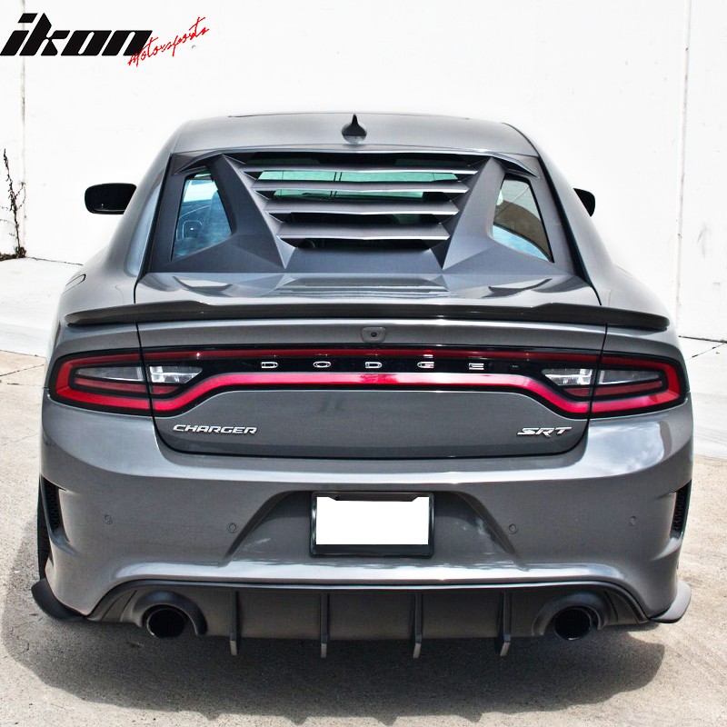 2011-2023 Dodge Charger IKON V2 Style Window Louver ABS
