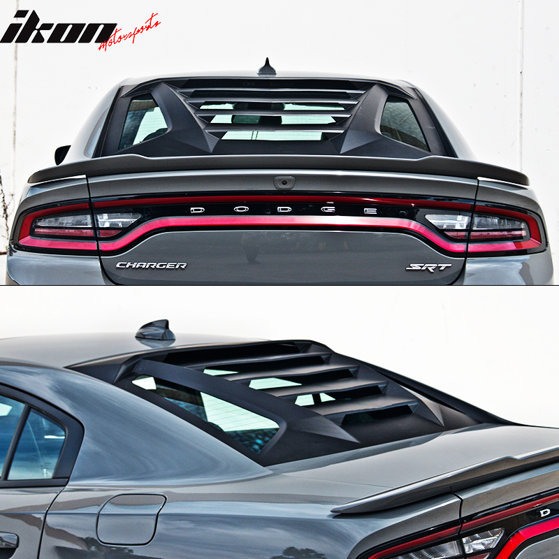 2011-2023 Dodge Charger Black Rear Window Louver Side Quarter Scoop