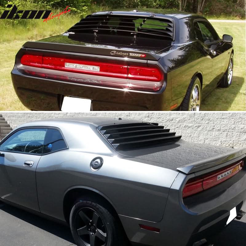 2008-2023 Dodge Challenger XE Style Rear Window Louver Side Vent PP PU
