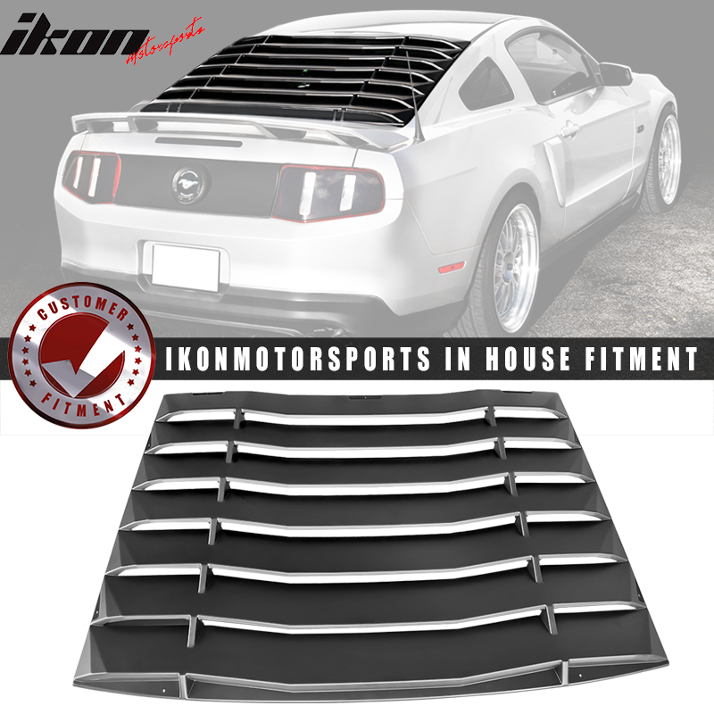 2005-2014 Ford Mustang Rear Unpainted Window Louvers Side Vent Scoops