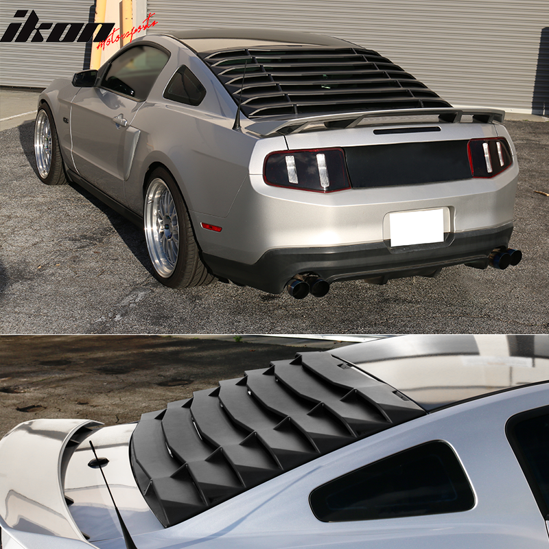 2005-2014 Ford Mustang Rear Unpainted Window Louvers Side Vent Scoops