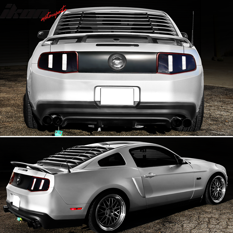 2005-2014 Ford Mustang Rear Unpainted Window Louvers Side Vent Scoops
