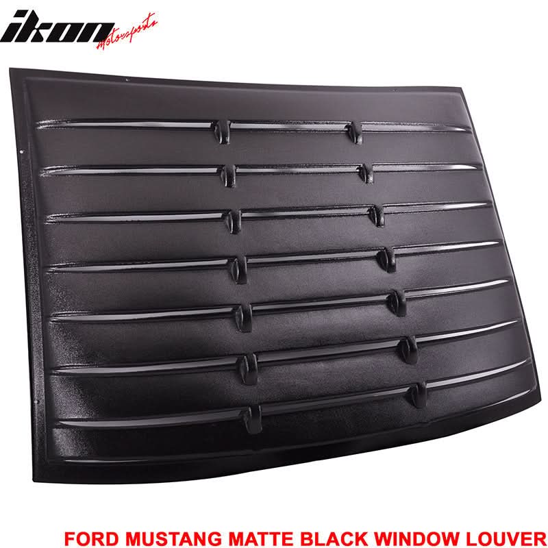 Fits 10-14 Ford Mustang Rear Window Louver Matte + Trunk Spoiler