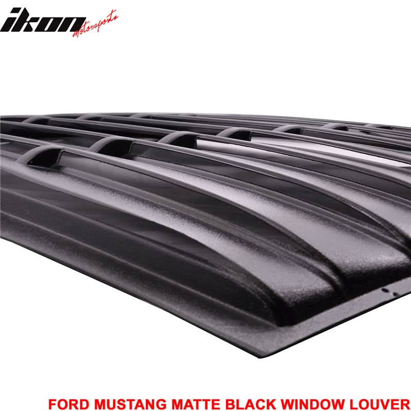 Fits 10-14 Ford Mustang Rear Window Louver Matte + Trunk Spoiler