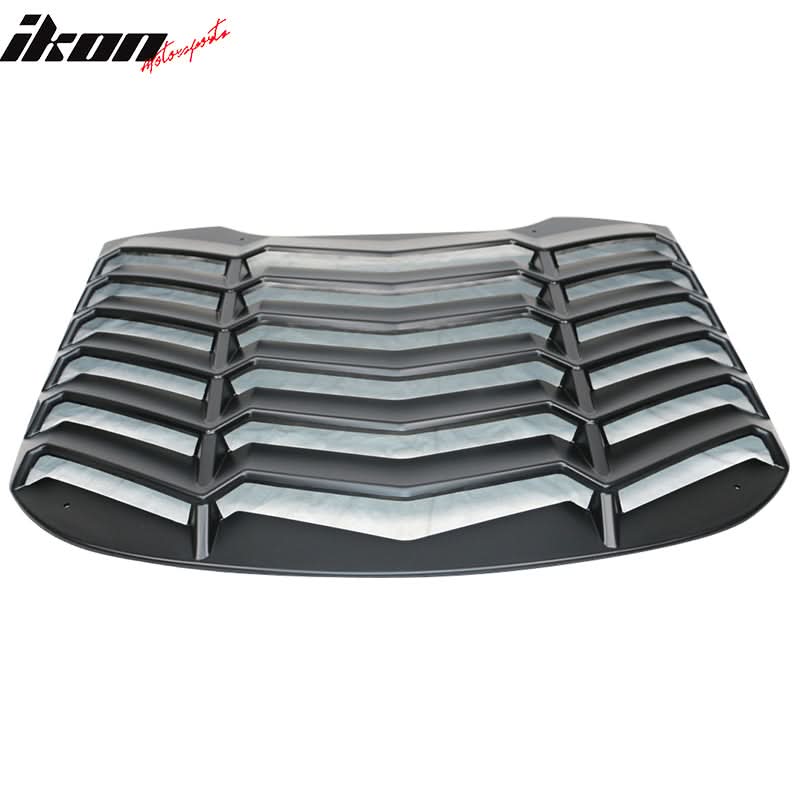 2015-2023Â Ford Mustang IKON Black Rear Window Louver Cover ABS