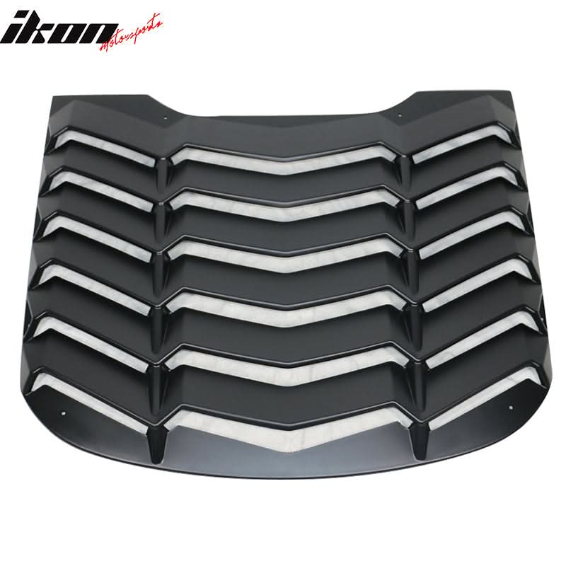2015-2023Â Ford Mustang IKON Black Rear Window Louver Side Louvers ABS