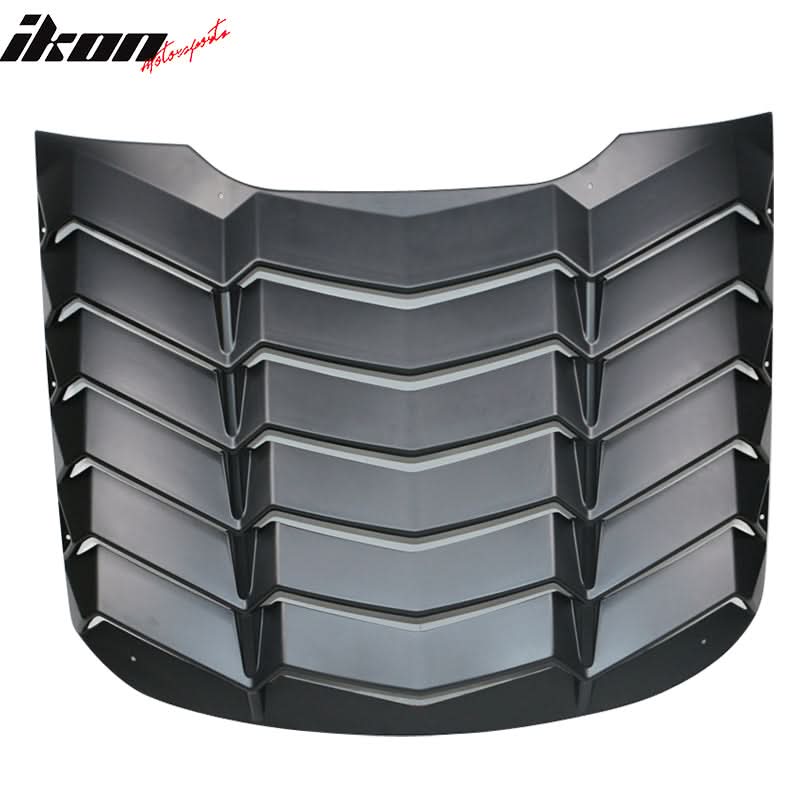 2015-2023Â Ford Mustang IKON Black Rear Window Louver Cover ABS