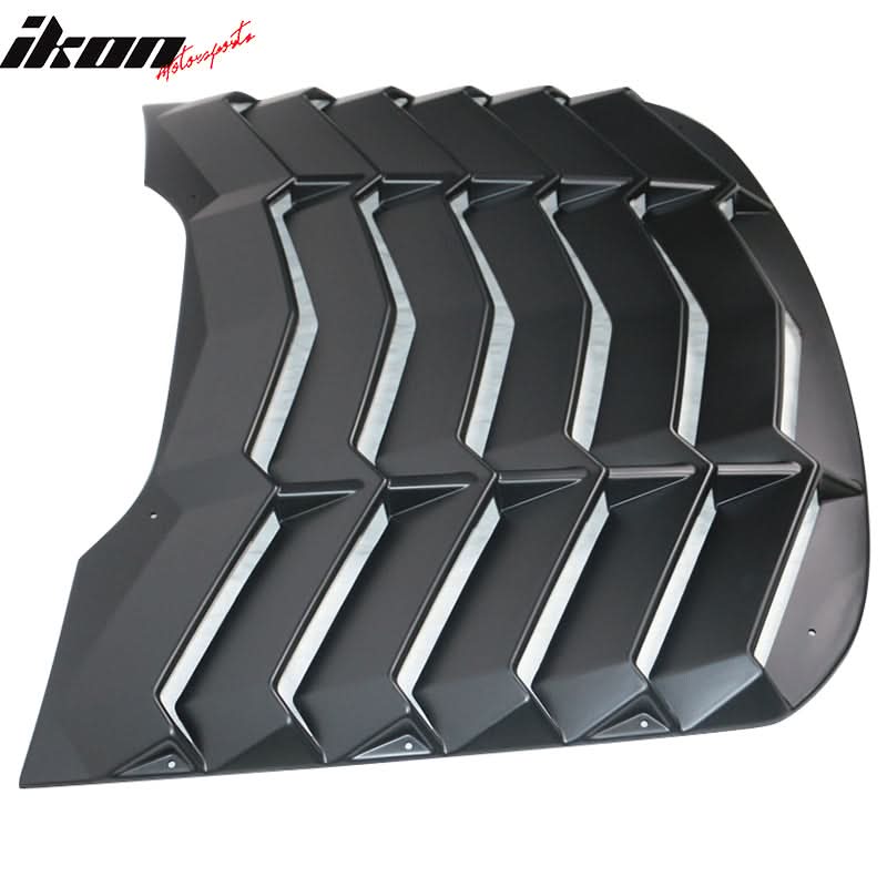 2015-2023Â Ford Mustang IKON Black Rear Window Louver Cover ABS