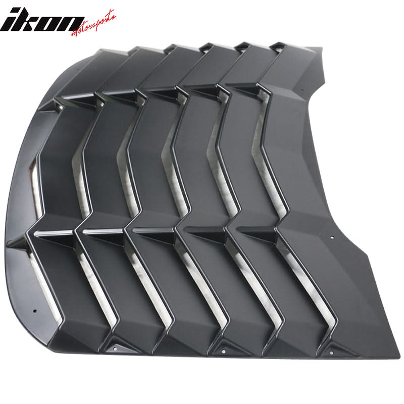 2015-2023Â Ford Mustang IKON Black Rear Window Louver Cover ABS