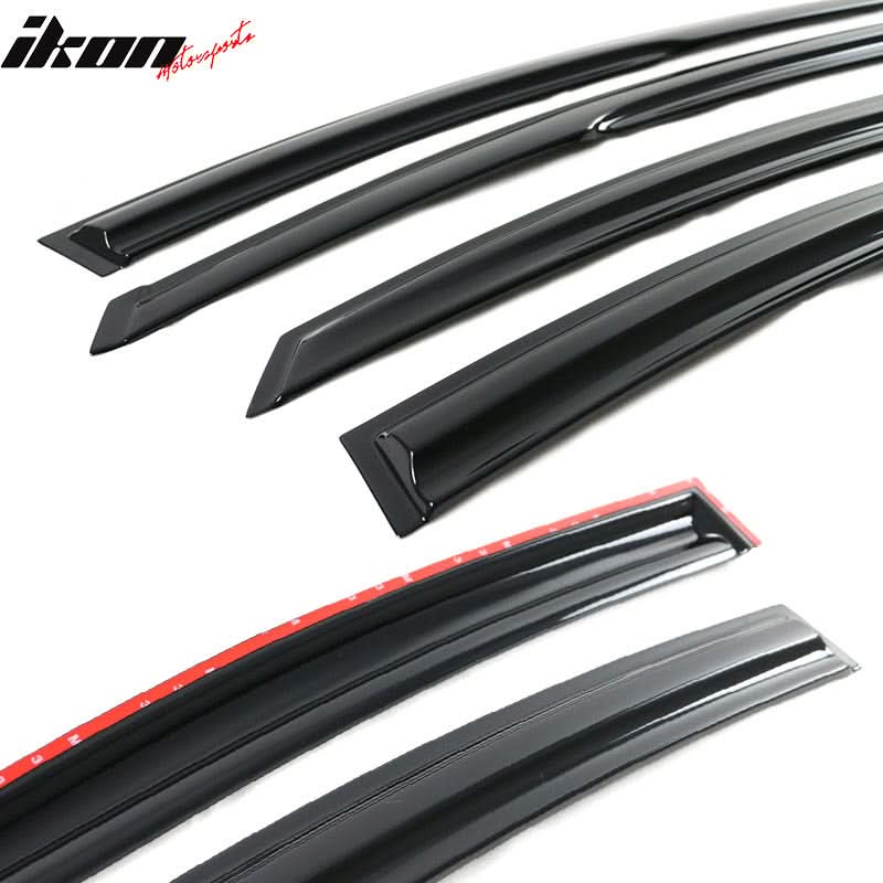 2011-2014 Hyundai Sonata Acrylic 4PC Window Visors Tape On Rain Guard