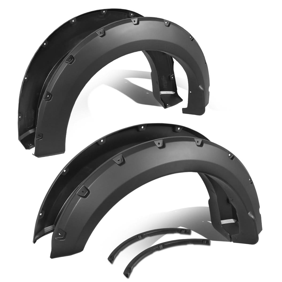 15-18 Ford F-150 Pocket-Riveted Style Wheel Flares - Textured Black