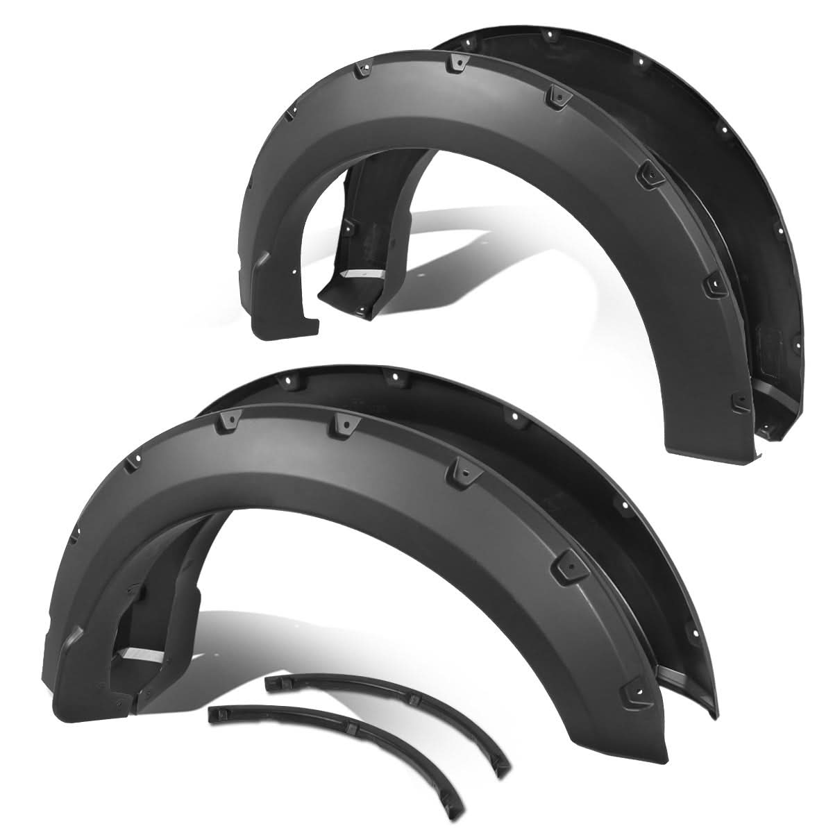 15-18 Ford F-150 Pocket-Riveted Style Wheel Flares - Textured Black