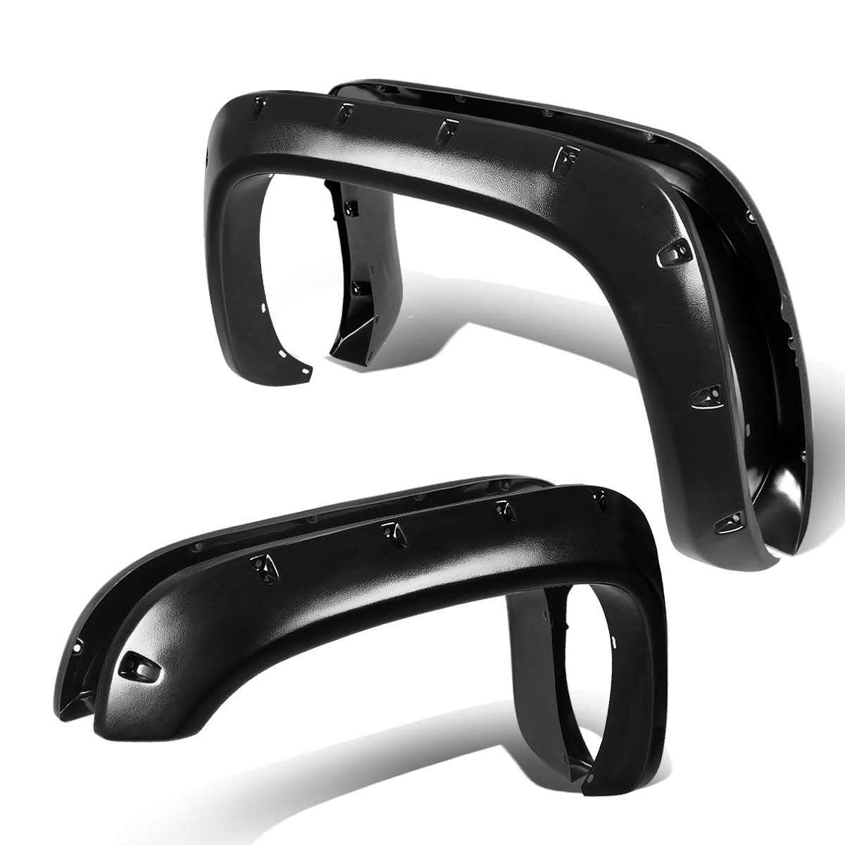94-02 Dodge Ram Pocket-Riveted Style Wheel Flares Textured Matte Black