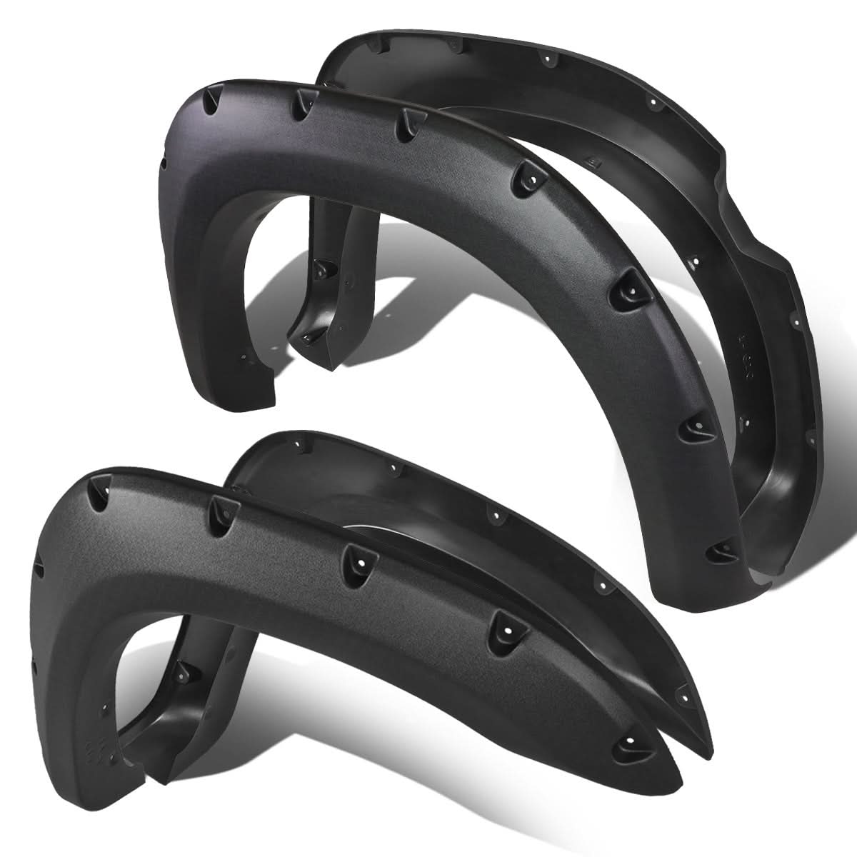 04-14 Nissan Titan Pocket-Riveted Style Wheel Flares - Textured Matte Black