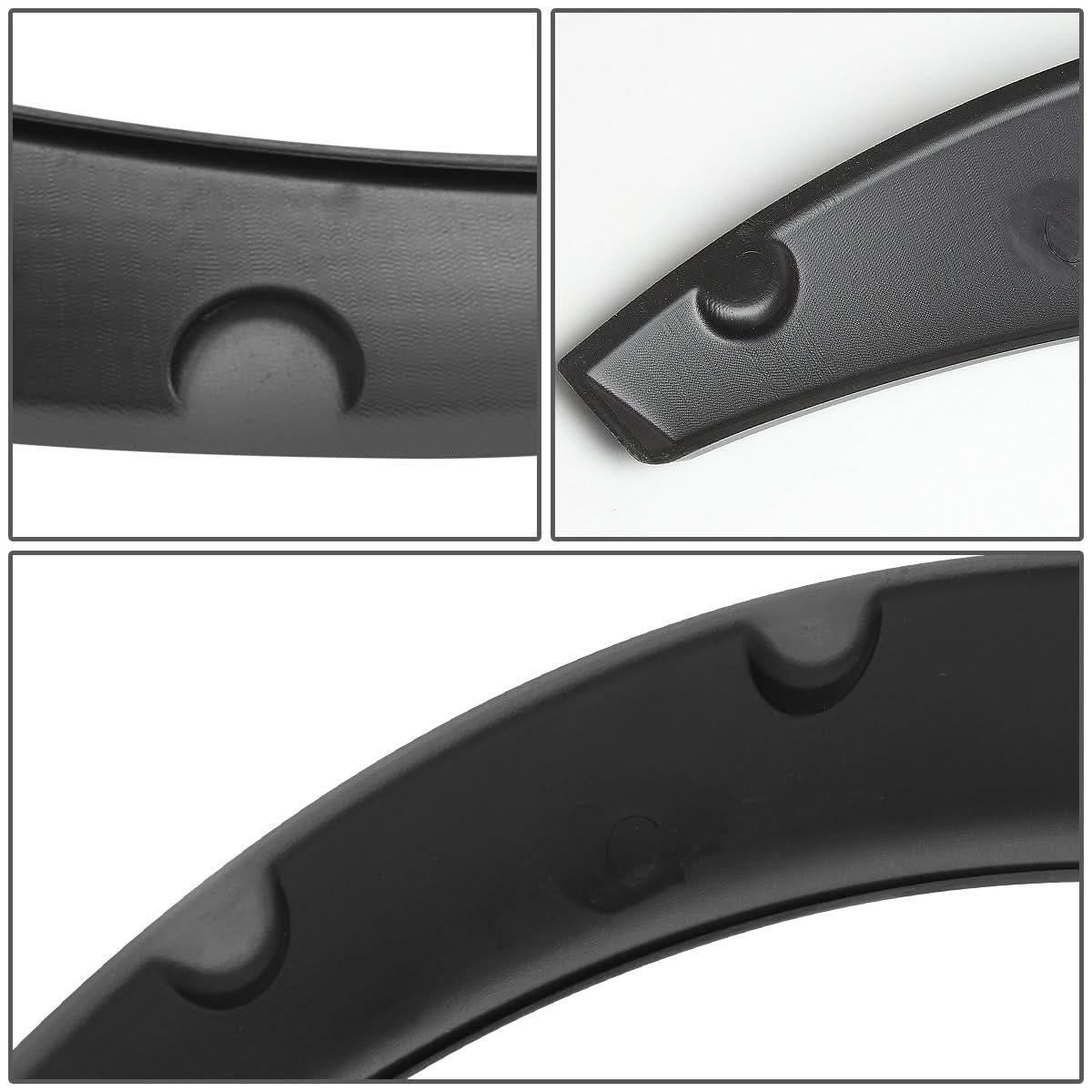 Universal Textured Matte Black Wheel Flares