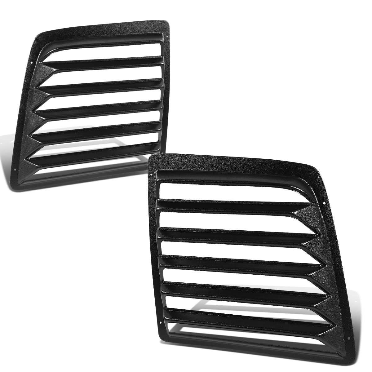 97-17 Chevrolet Express GMC Savana Rear Window Louver 2PC Black