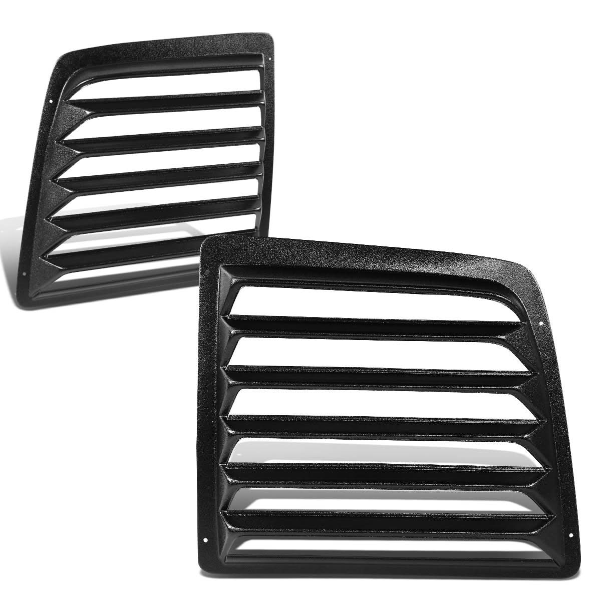 97-17 Chevrolet Express GMC Savana Rear Window Louver 2PC Black