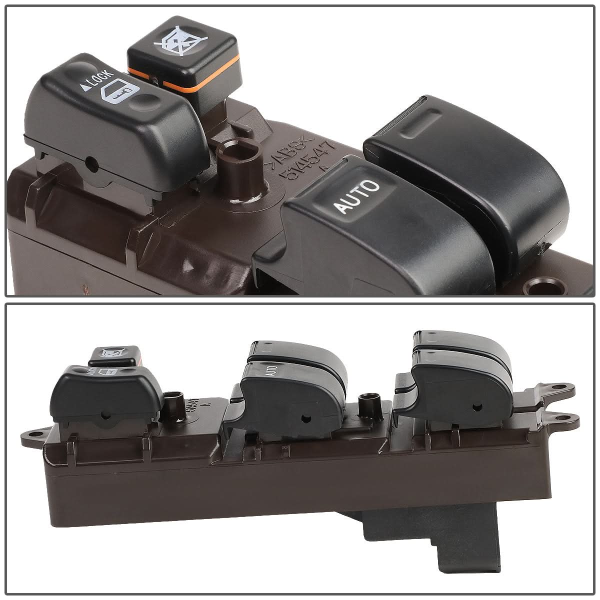 Power Window Switch - Driver Side - Black