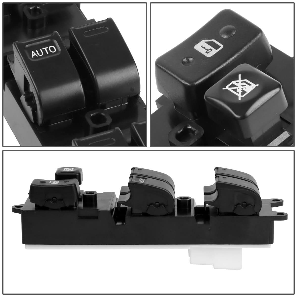 89-97 Toyota Multi-Model Driver Side Power Window Switch Black