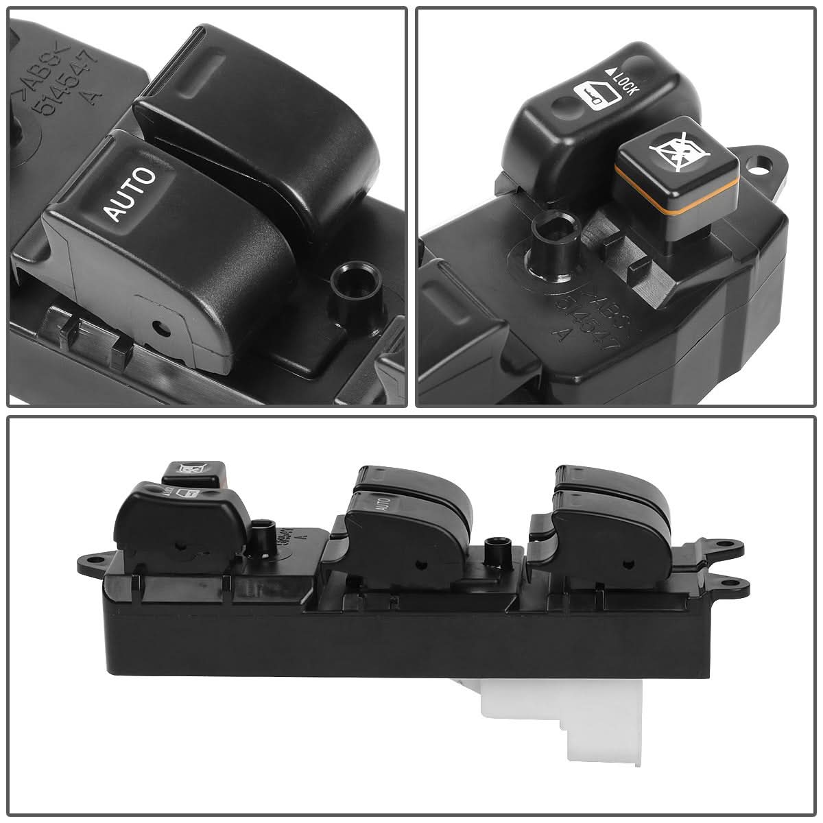 2001-2010 Toyota Multi-Model Power Window Switch - Driver Side Black