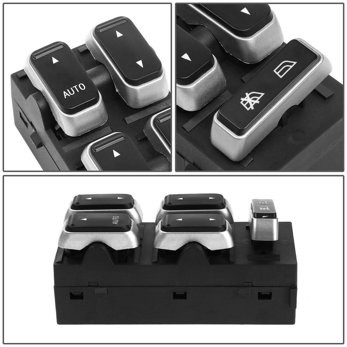 03-08 Lincoln Town Car Power Window Switch Driver Side Black
