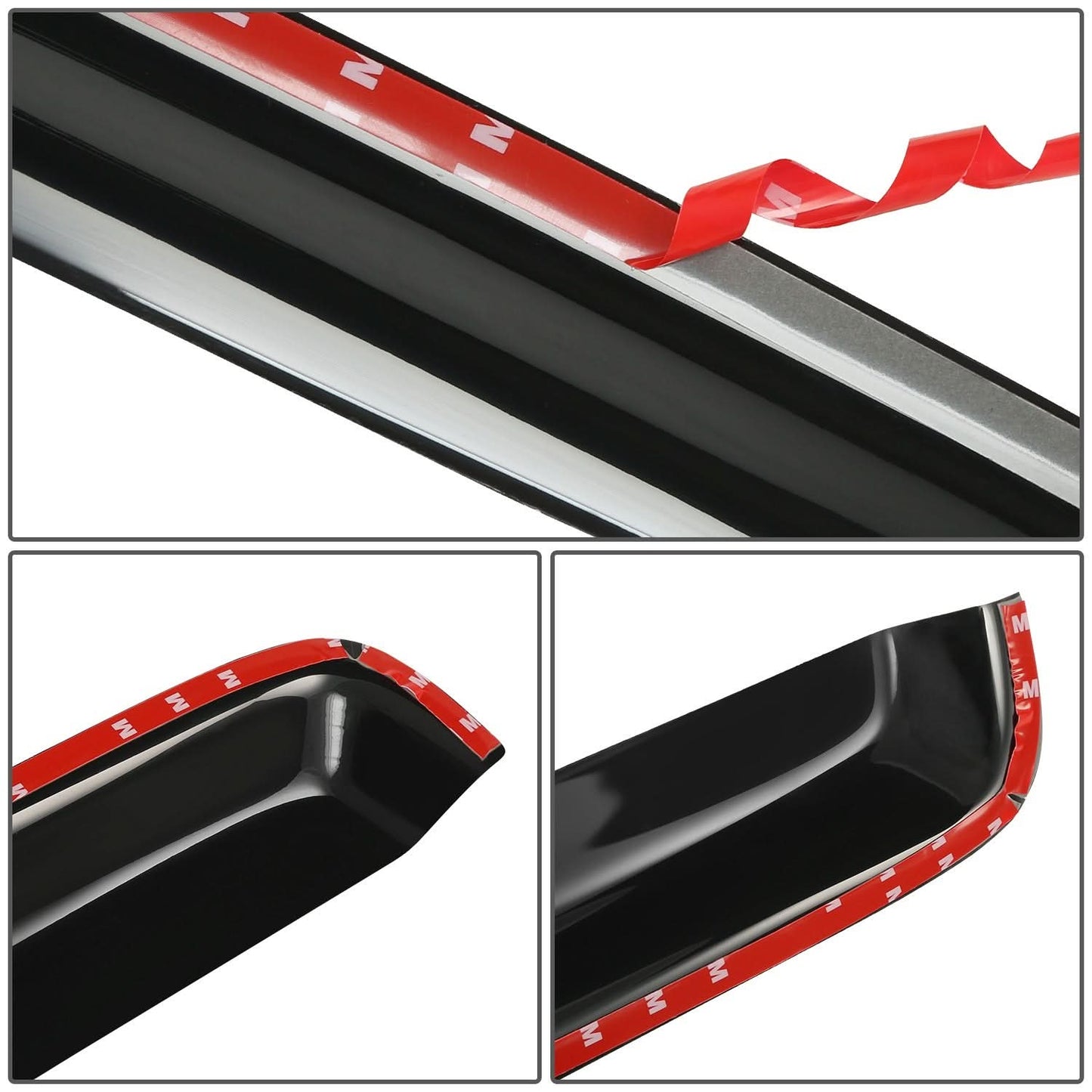 02-09 Dodge Ram Carbon Fiber Style Window Visors Crew Cab 4pc