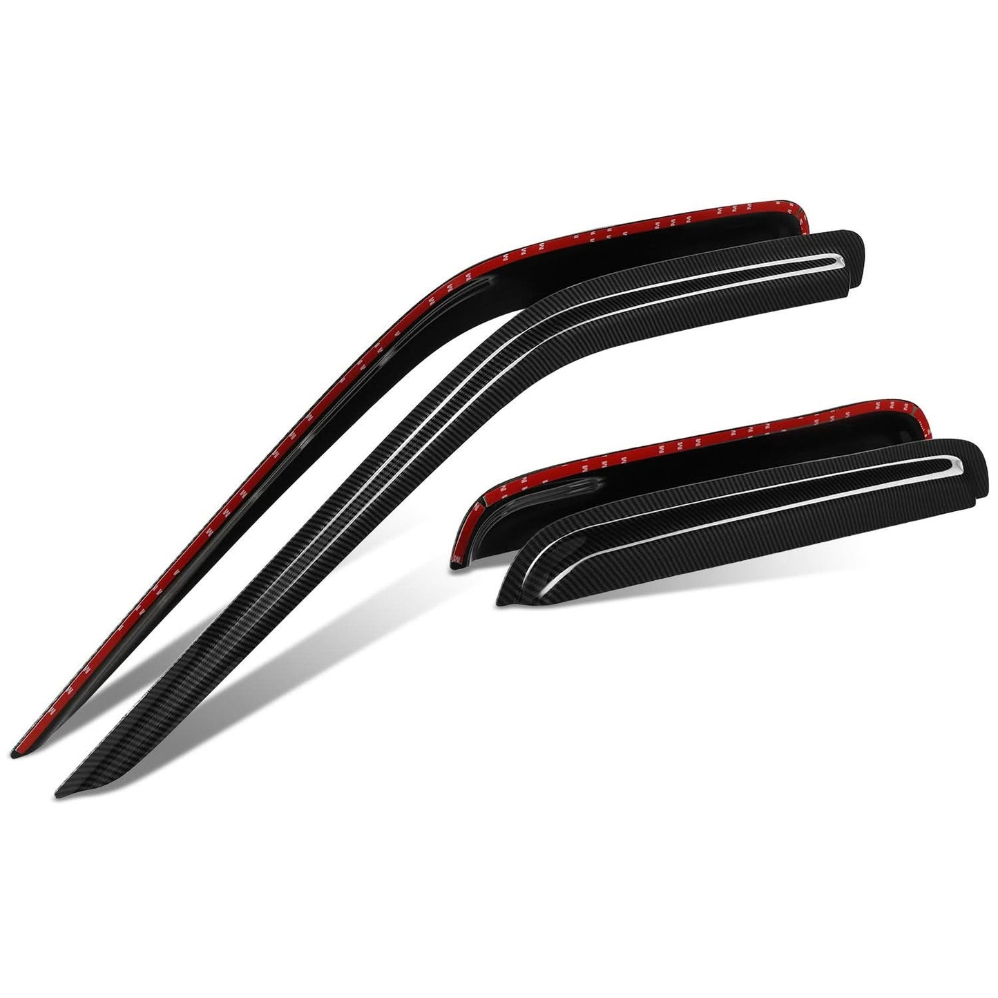 00-04 Nissan Frontier Carbon Fiber Pattern Window Visors 4pc Set