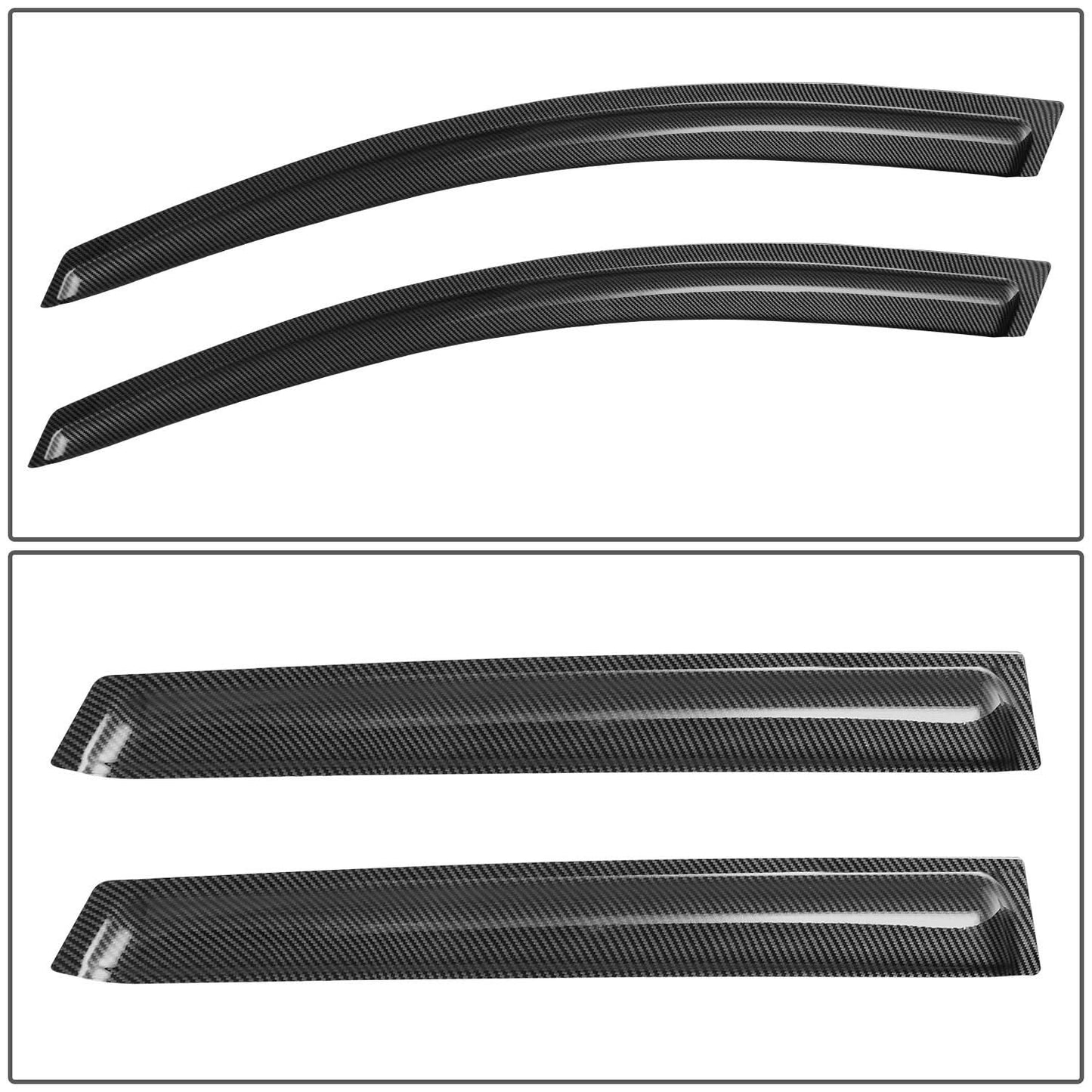 2010-2013 Mazda 3 Carbon Fiber Pattern Window Visors 4PCS