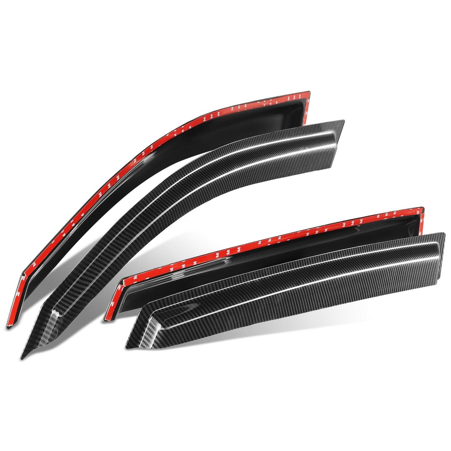 01-10 Chrysler PT Cruiser Window Visors Carbon Fiber 4PCS Black