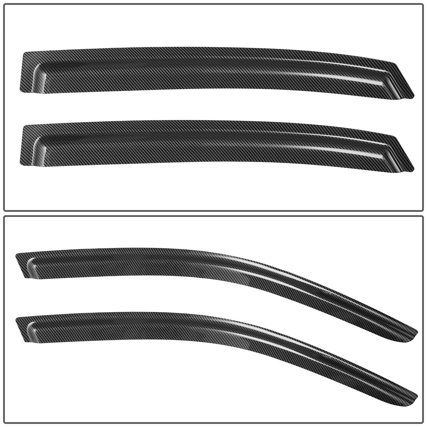 02-08 Audi A4/S4/RS4 Carbon Fiber Pattern Window Visors 4PC