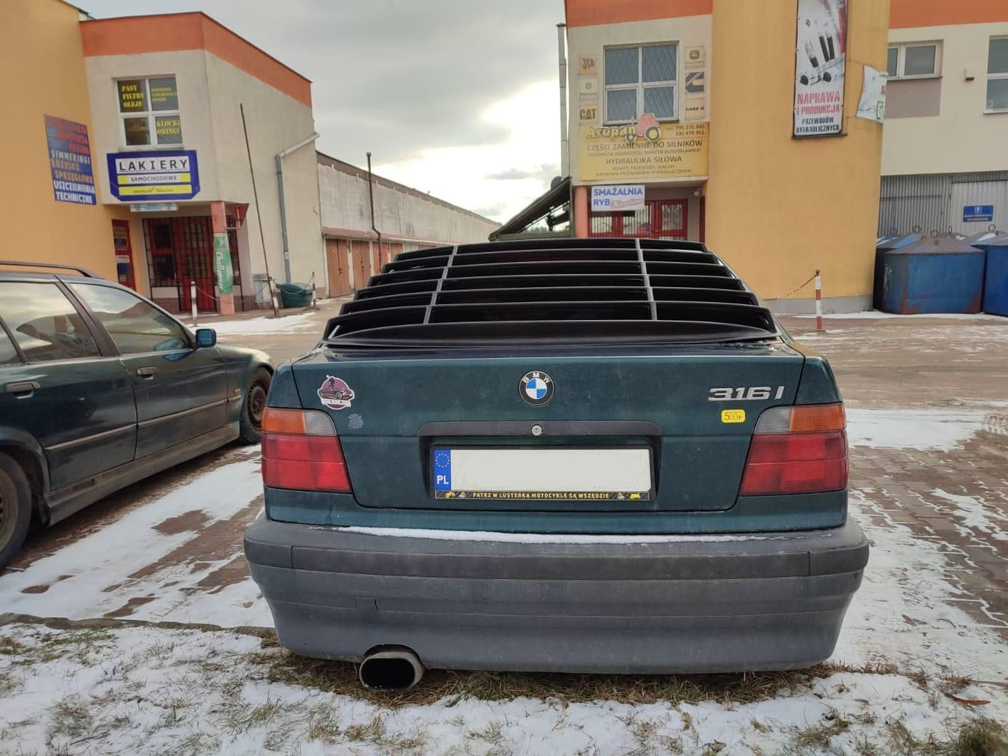 BMW E36 Compact Series 3 Black Back Windshield Louvers (1992 - 1999)