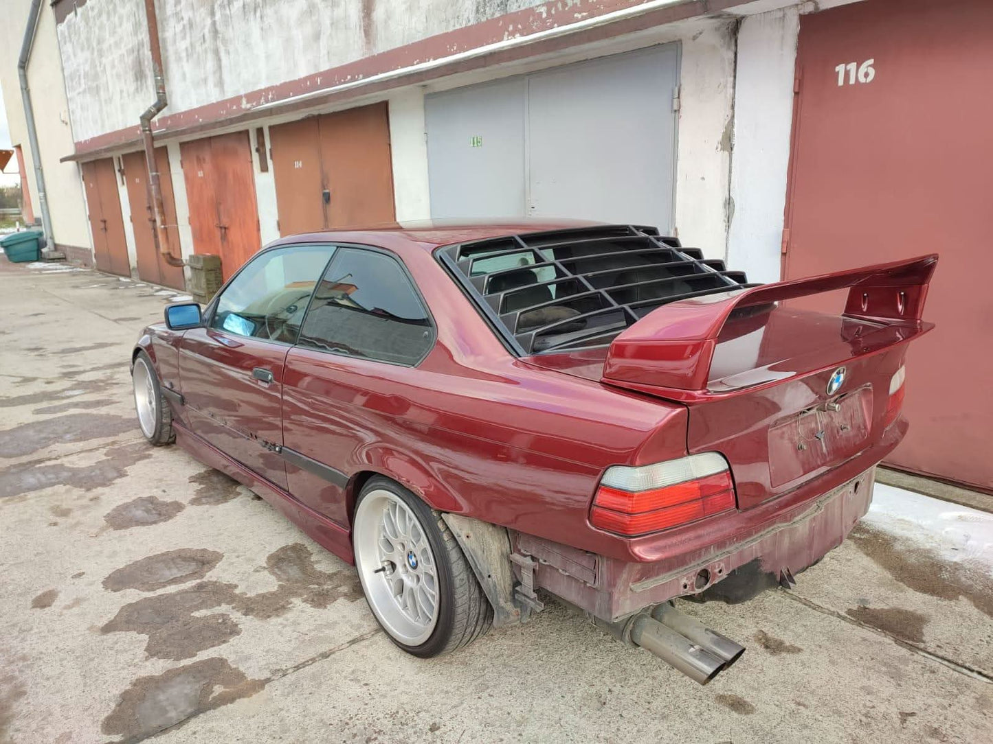 BMW E36 Coupe Series 3 Black Back Windshield Louvers (1992 - 1999)