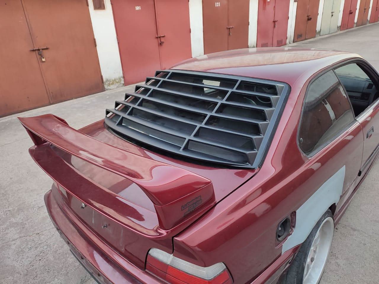 BMW E36 Coupe Series 3 Black Back Windshield Louvers (1992 - 1999)