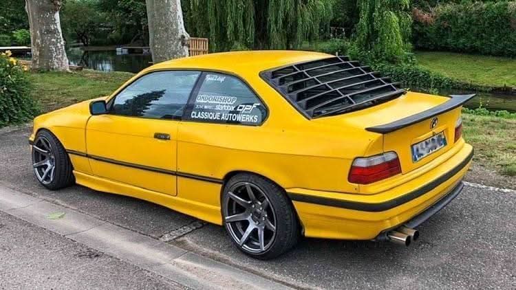 BMW E36 Coupe Series 3 Black Back Windshield Louvers (1992 - 1999)