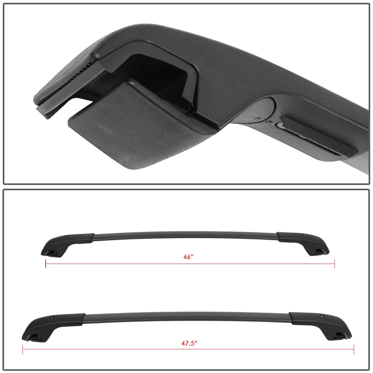 2015-2020 Jeep Renegade Roof Rack Cross Bar - Matte Black