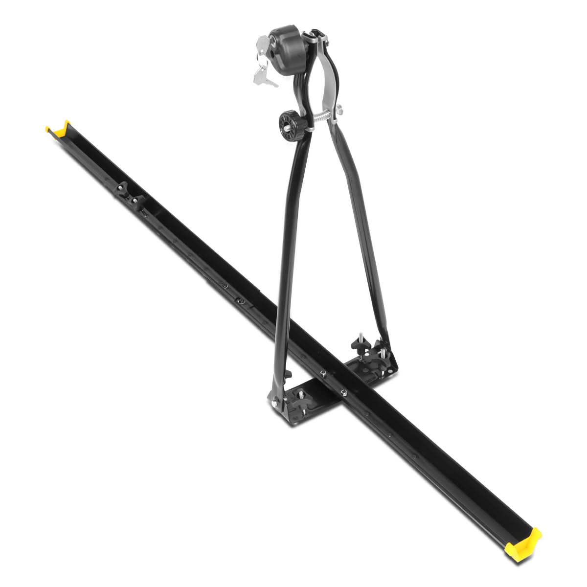 Bicycle Roof Mount Rack - Upright with Lock - Black