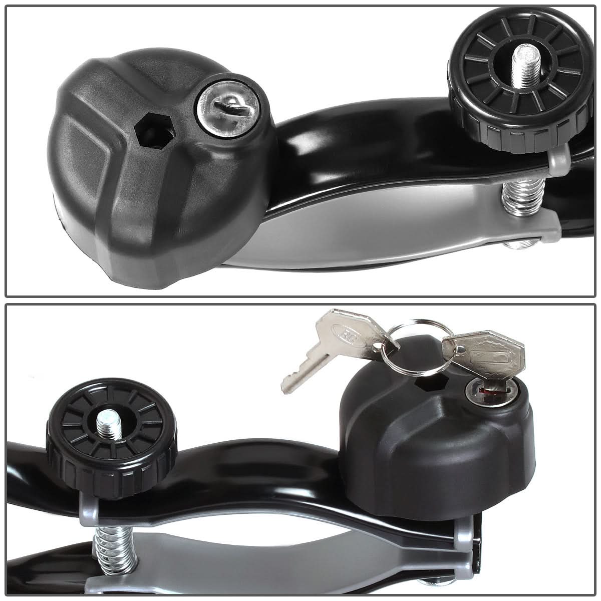 Bicycle Roof Mount Rack - Upright with Lock - Black