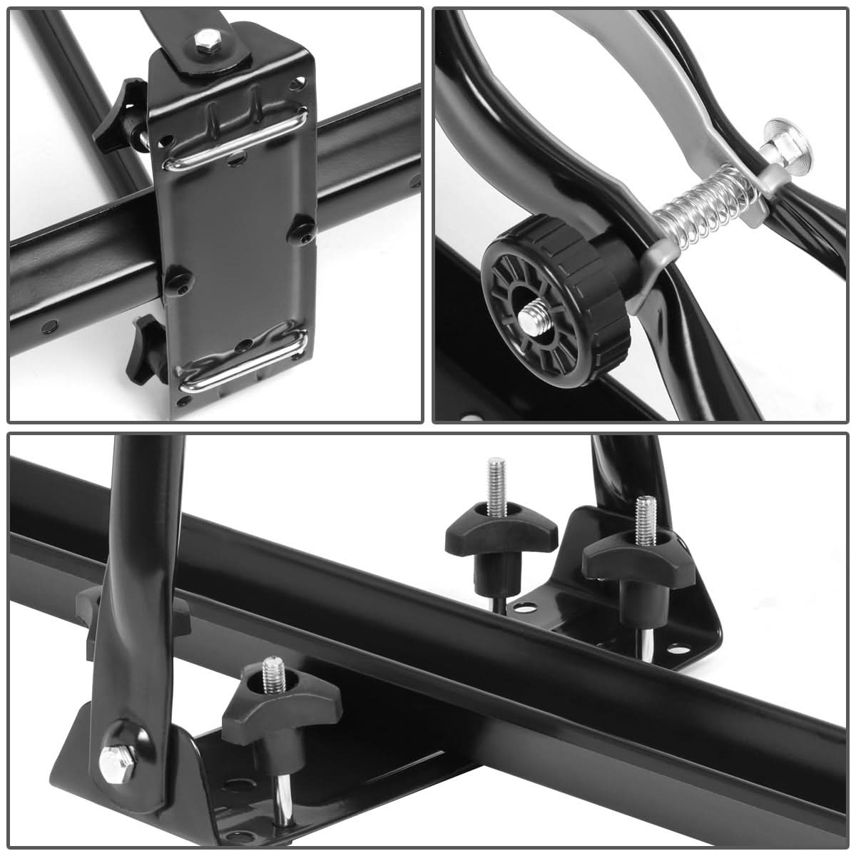 Bicycle Roof Mount Rack - Upright with Lock - Black