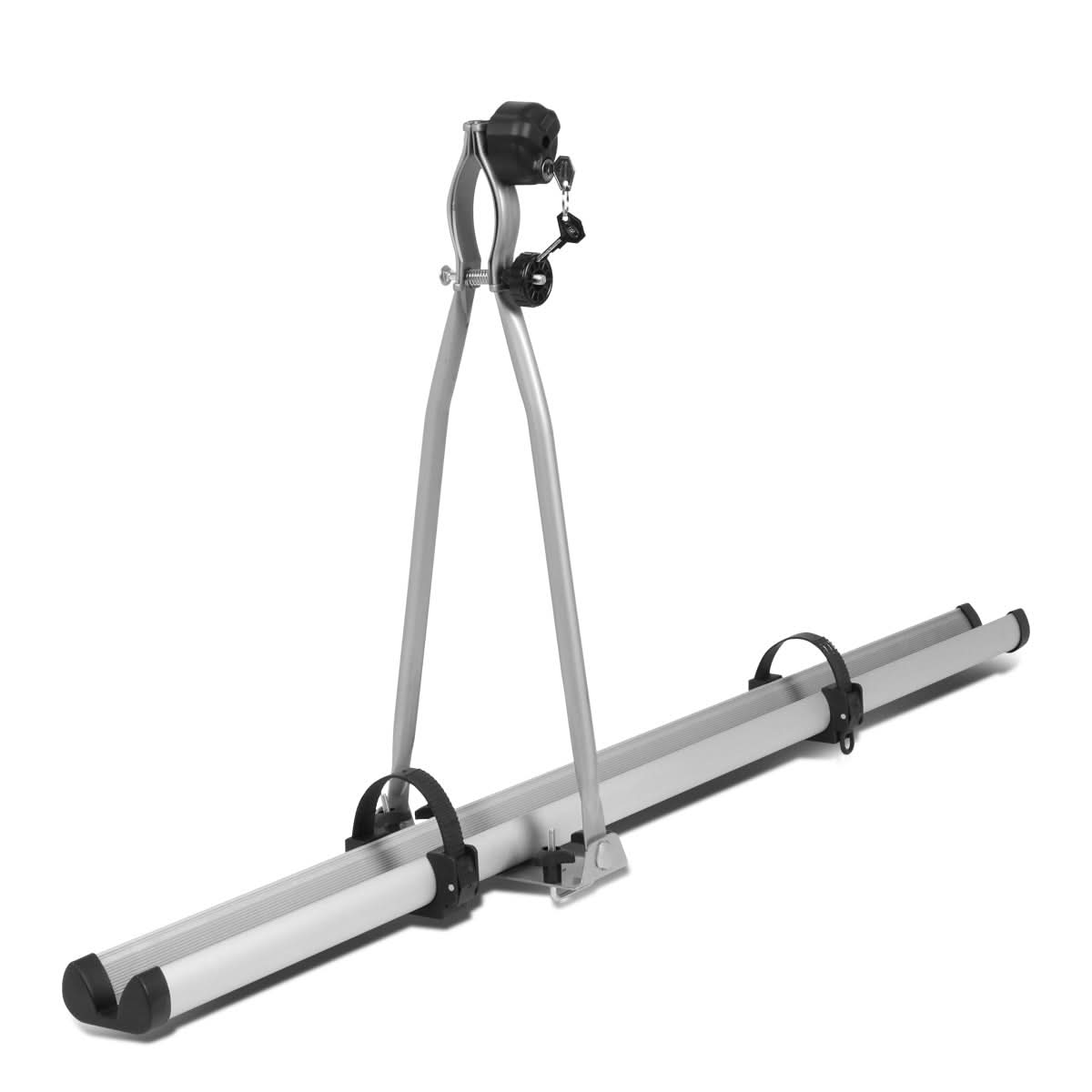Bicycle Roof Mount Rack - Upright w/ Lock - Gray