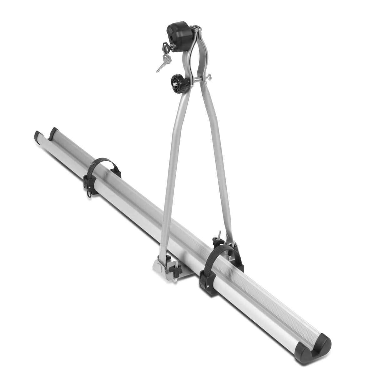 Bicycle Roof Mount Rack - Upright w/ Lock - Gray