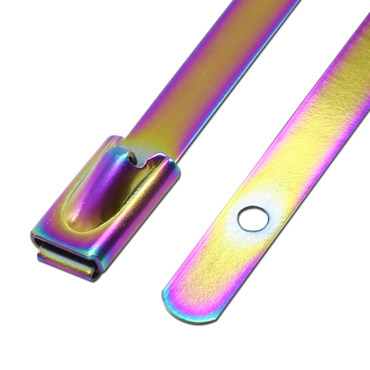 Zip Tie Kit for Heat Wrap Stainless Steel 12" 5mm Neochrome 5pc