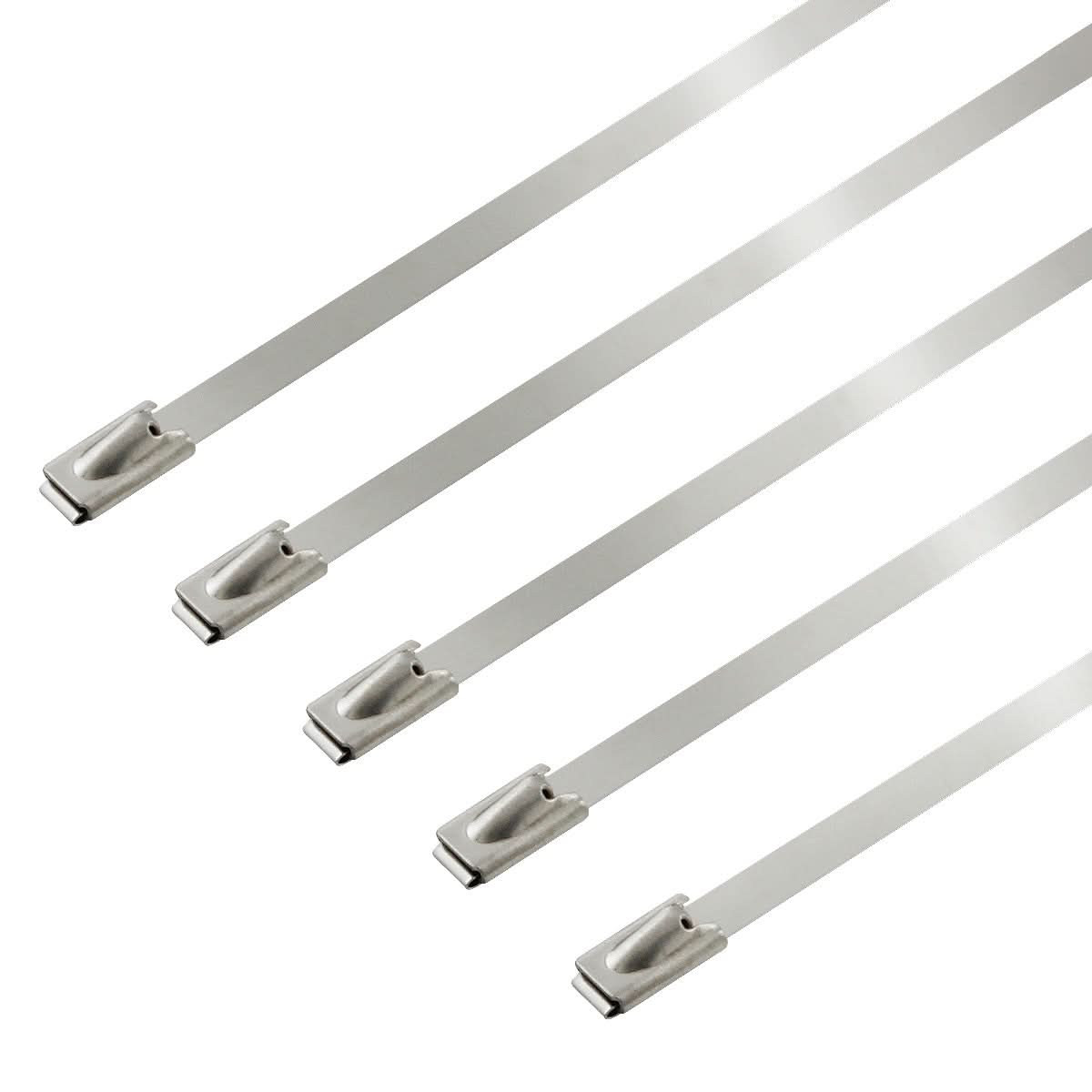 Zip Tie Kit for Heat Wrap - Stainless Steel - 12" - 5 Piece
