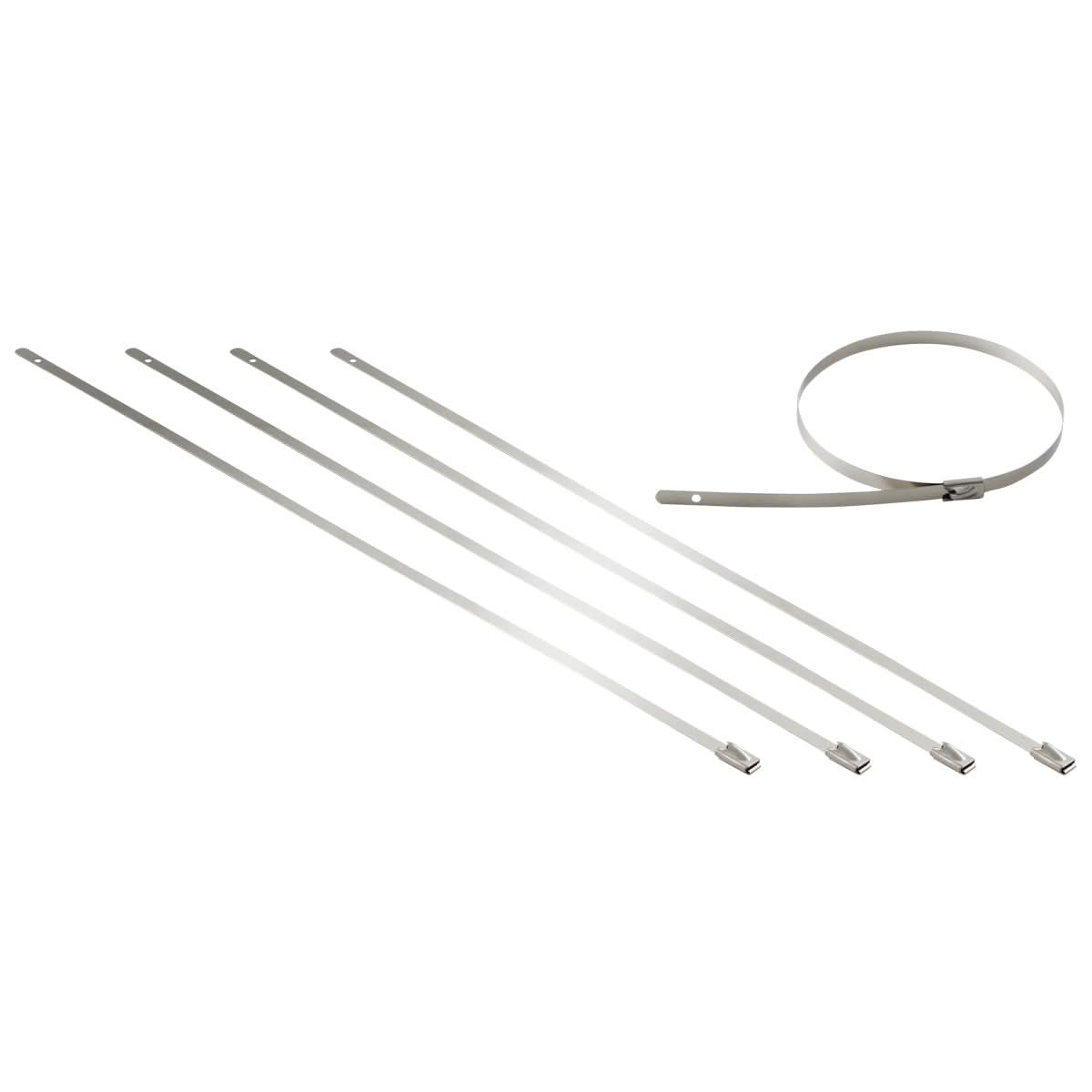 Zip Tie Kit for Heat Wrap - Stainless Steel - 12" - 5 Piece