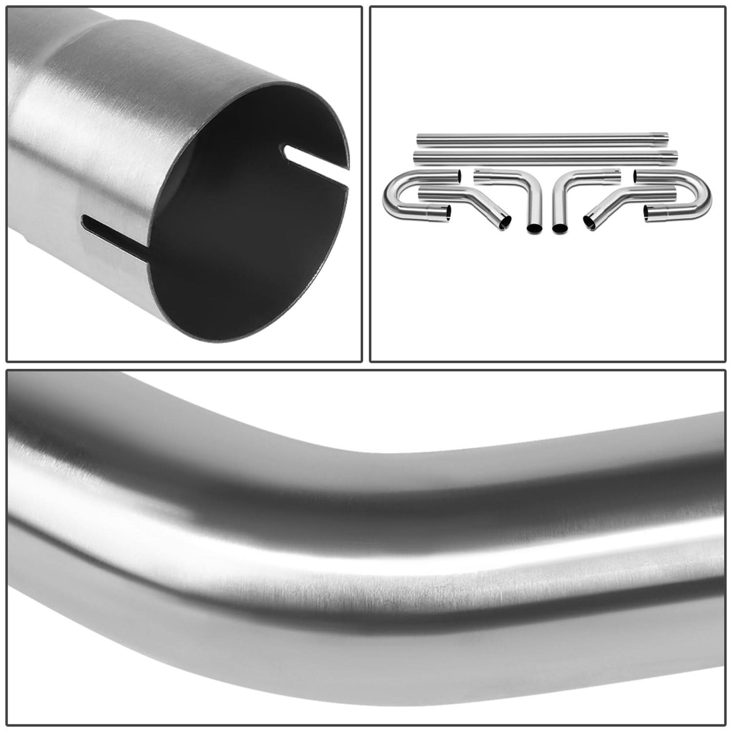 2" Stainless Steel DIY Custom Exhaust Pipes 8 Piece Kit