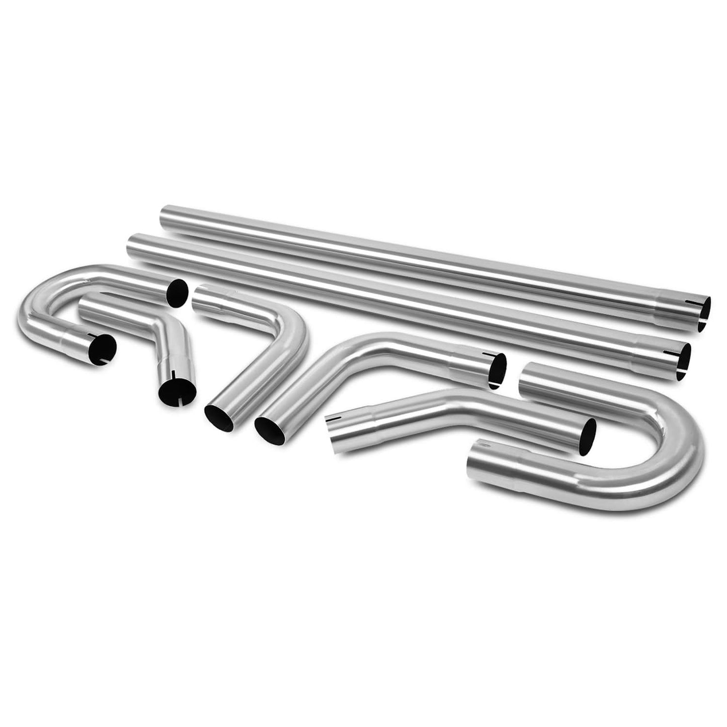 2" Stainless Steel DIY Custom Exhaust Pipes 8 Piece Kit