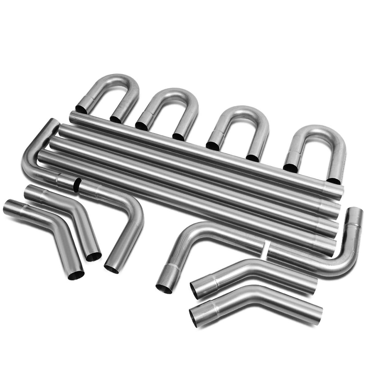 Universal 2.25" Polished Exhaust Piping Kit