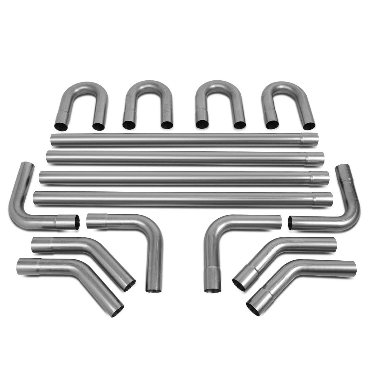 Universal 2.25" Polished Exhaust Piping Kit