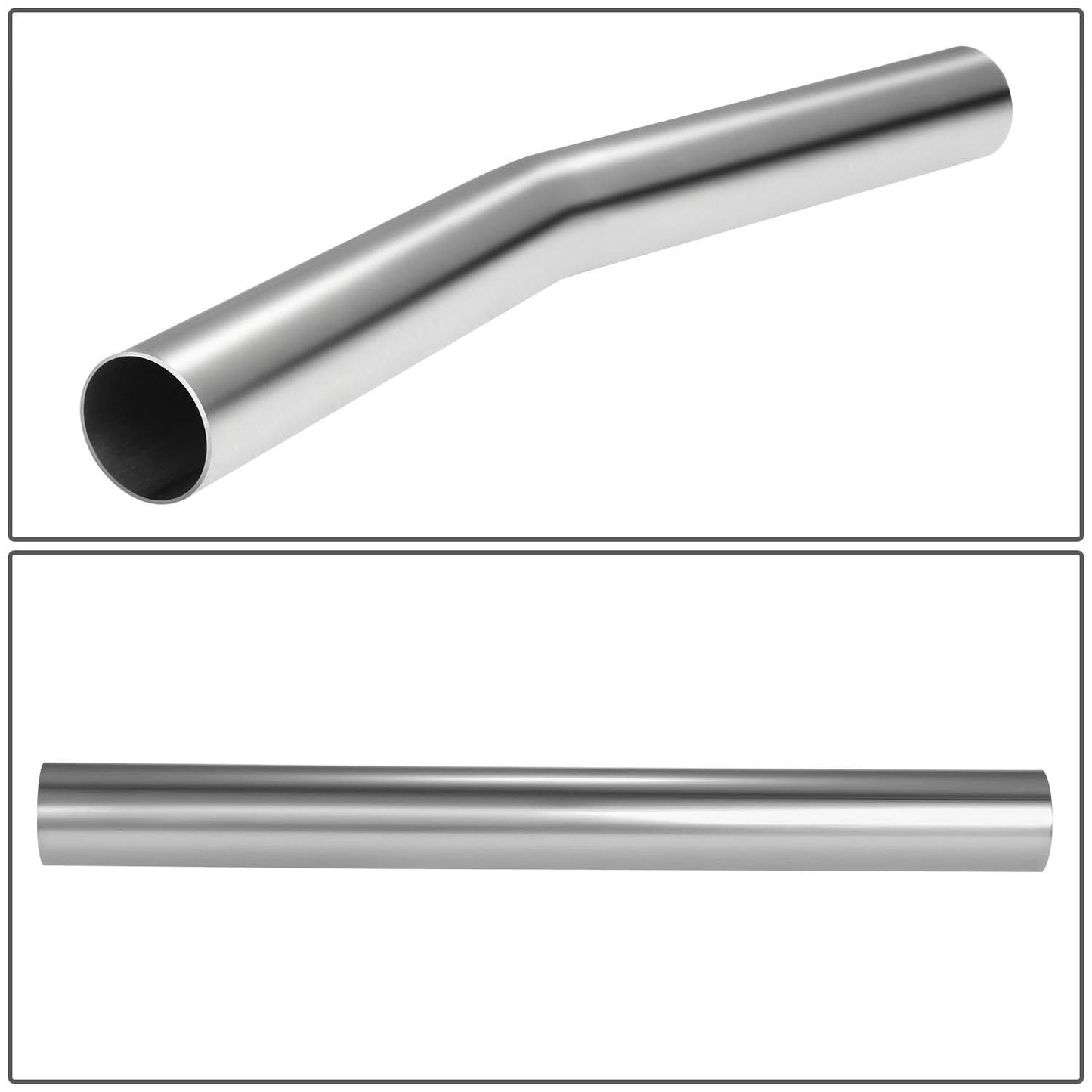 Universal Dual Exhaust Kit 16 Pipes U-Fit 2.5"-2.65" OD Mild Steel