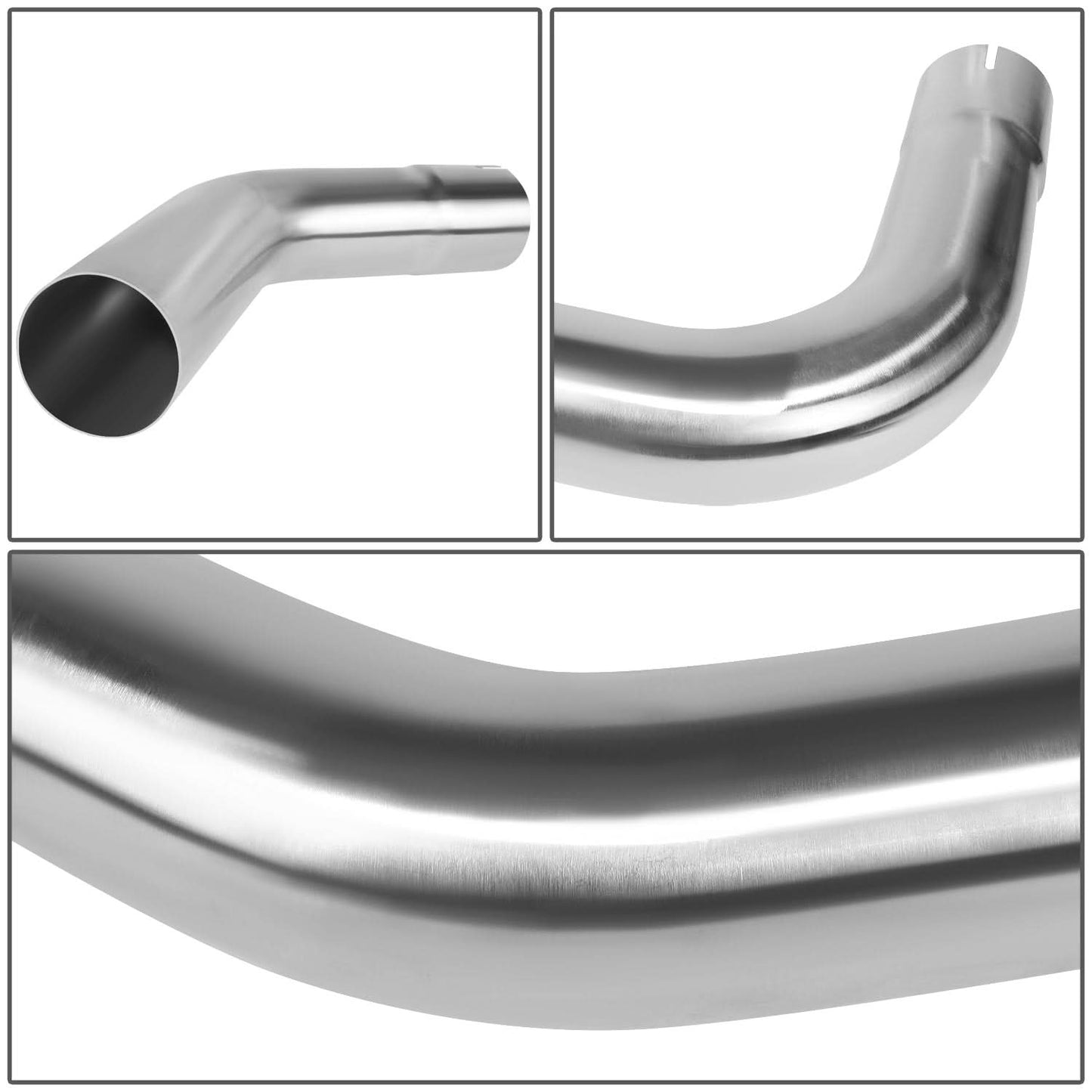 Universal 2.5" Stainless Steel Exhaust Pipes DIY Custom Kit 8 Pieces