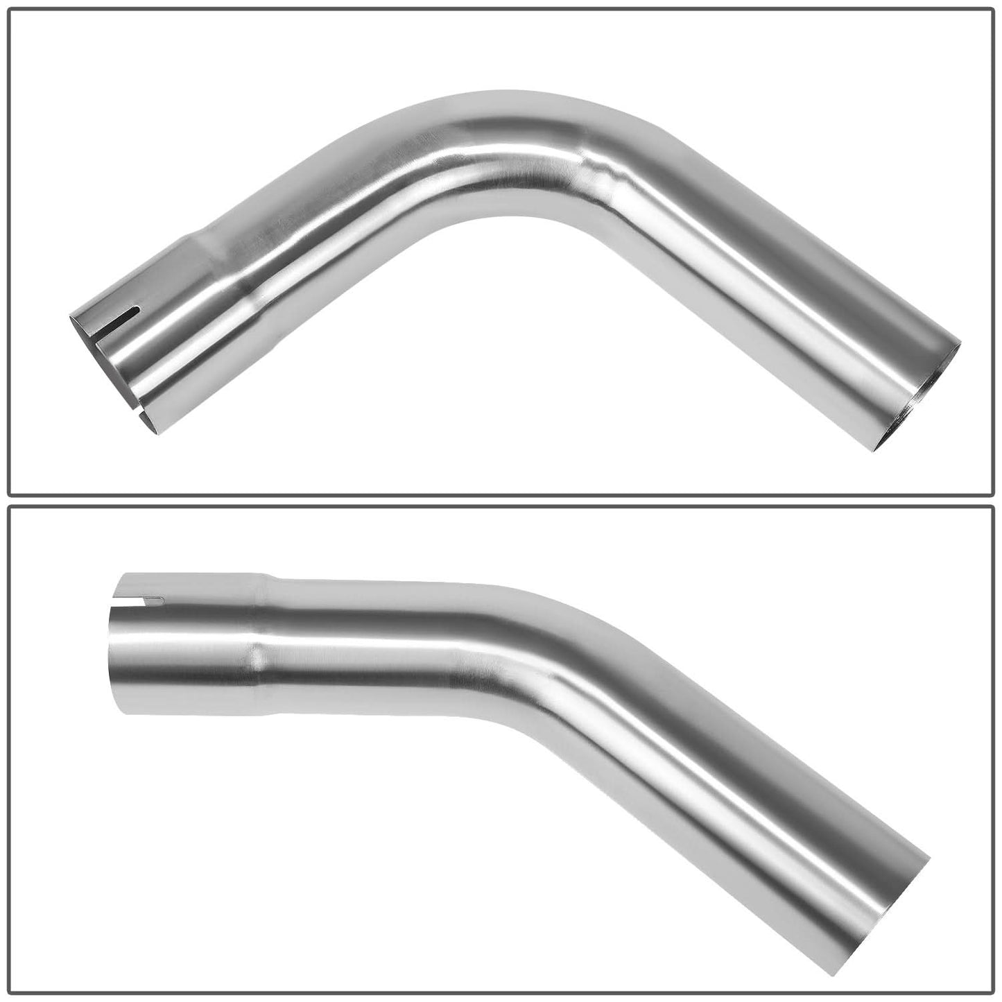 Universal 2.5" Stainless Steel Exhaust Pipes DIY Custom Kit 8 Pieces